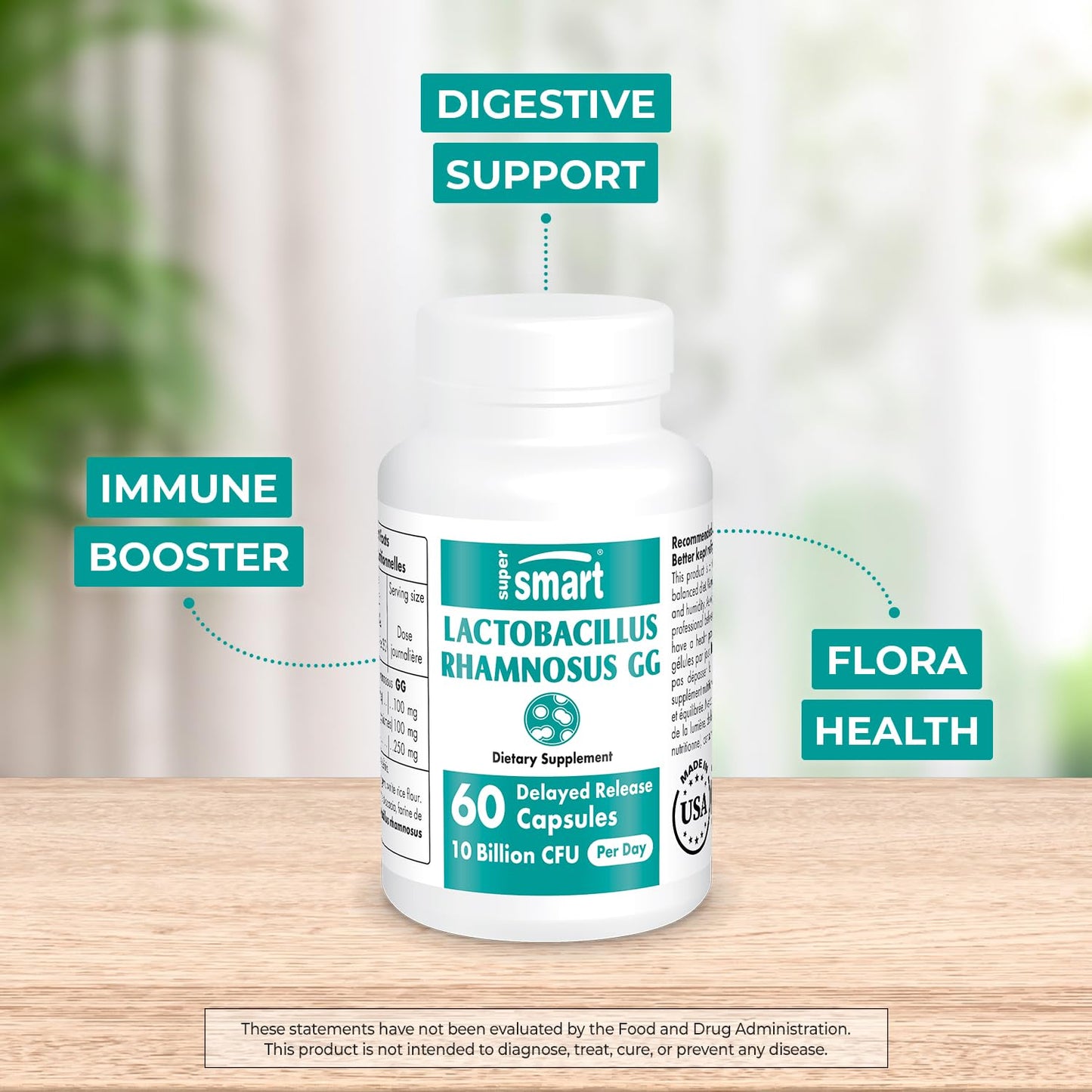 Supersmart - Lactobacillus Rhamnosus GG 10 Billion CFU per Day (LGG Probiotic SupersmartBuy Supplements Australia