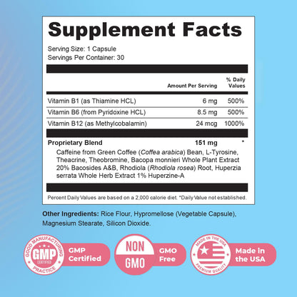 Nature’s NutriWave Memyts – Natural Daily Supplement with B Vitamins and Herbal Extracts | Non-GMO | Made in USA | 100% Natural, 30 Capsules, 2-Month Supply Nature’s NutriWaveBuy Supplements Australia