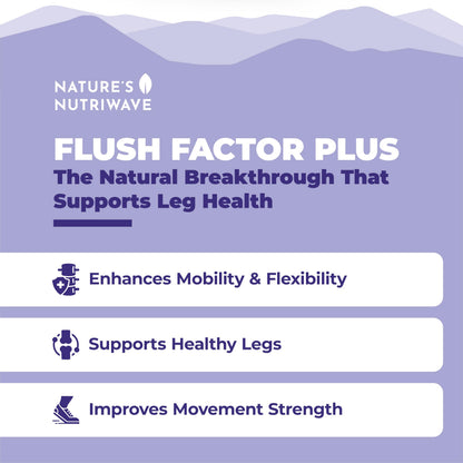 Nature’s NutriWave Flush Factor Plus - Original Formulated FlushFactorPlus for Leg Comfort, 100% Natural Ingredients, Made in USA, No Stimulants | 30 Capsules, 3 Month Supply Nature’s NutriWaveBuy Supplements Australia