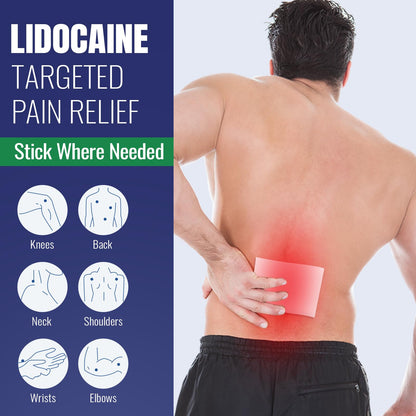 ZEEY 4% Lidocaine Pain Relief Patches, Maximum Strength OTC, for Back, Knee, Neck, Shoulders, Joints, Muscle Soreness, Fast Acting, Topical Anesthetic, Large Gel Patch, 5.5" x 3.94", 20Ct ZEEYBuy Supplements Australia