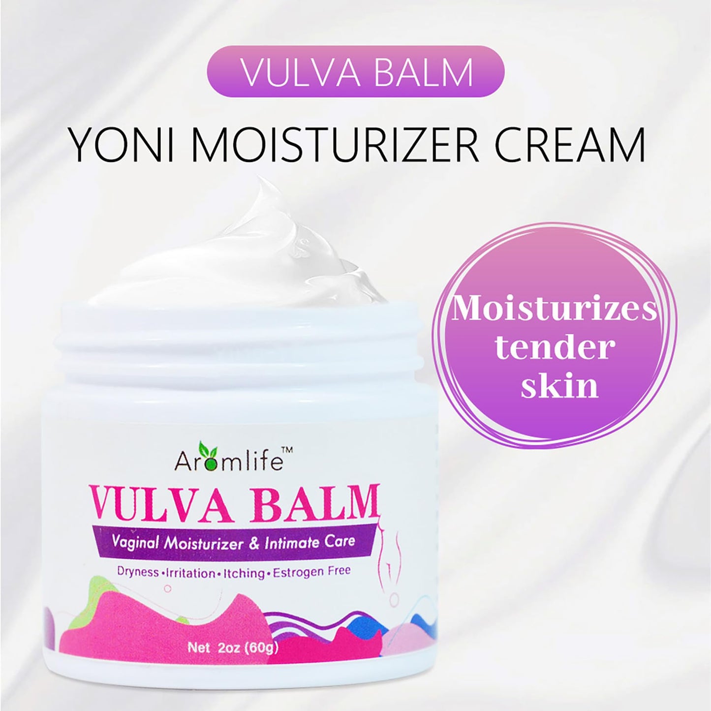 Aromlife Vulva Moisture Balm Cream, for Female Dryness Cure and Support Itching Irritation, AromlifeBuy Supplements Australia