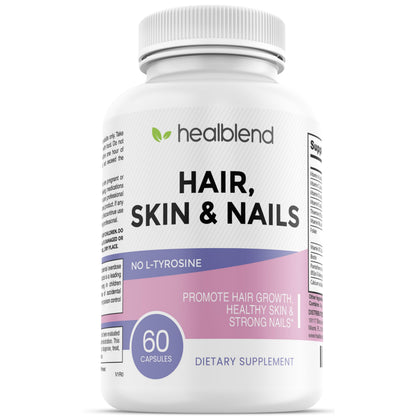 healblend Hair Skin and Nails Vitamins for Women with Biotin 5000 mcg, Iron and Manganese | Vegan, Non-GMO | 60 Capsules healblendBuy Supplements Australia
