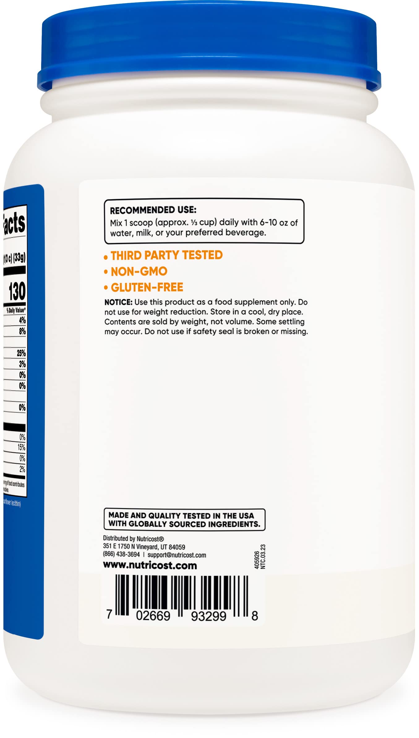 Nutricost Whey Protein Concentrate (Unflavored) 2LBS - Gluten Free & Non-GMO NutricostBuy Supplements Australia
