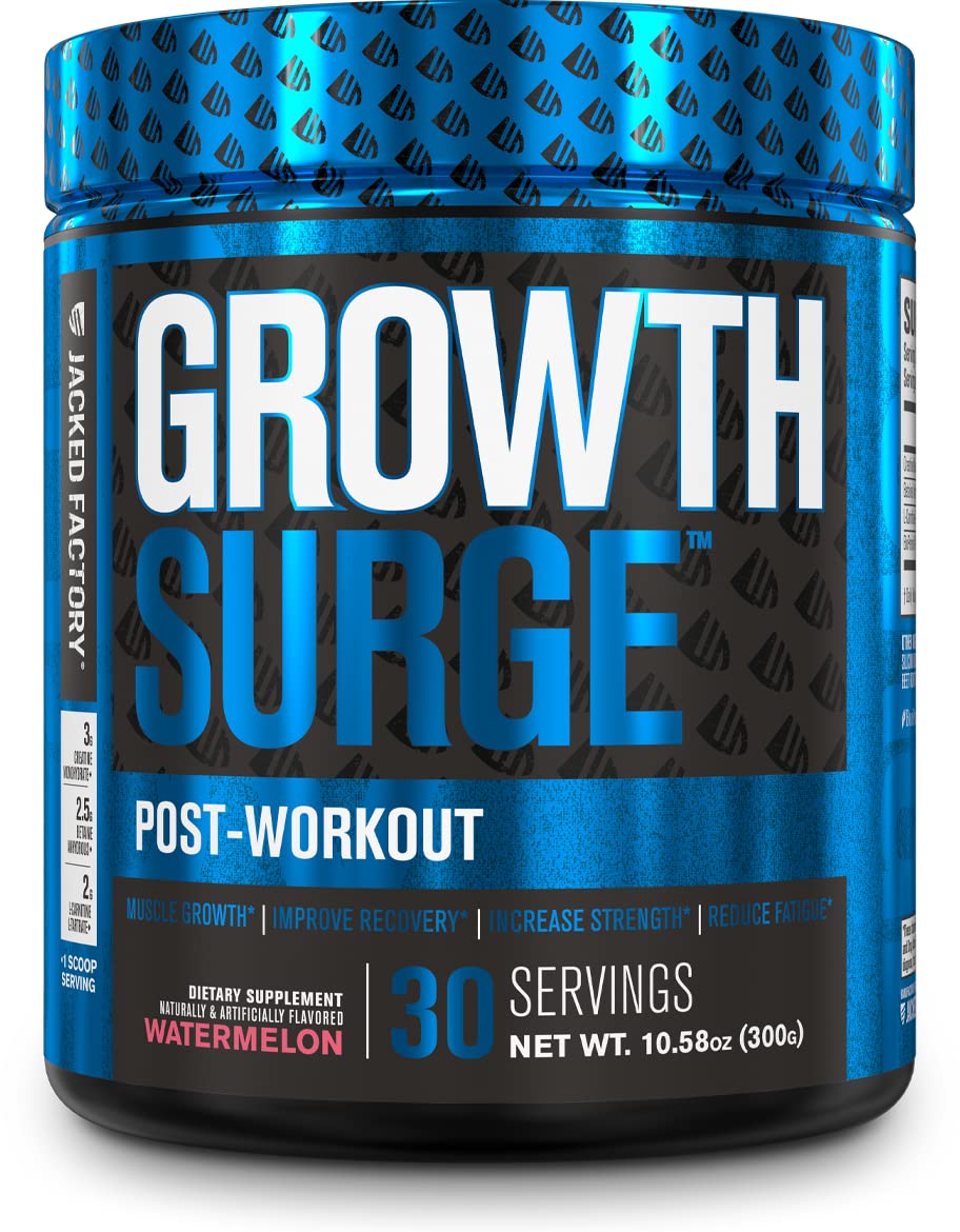 Jacked Factory Growth Surge Creatine Post Workout w/L-Carnitine - Daily Muscle Builder 