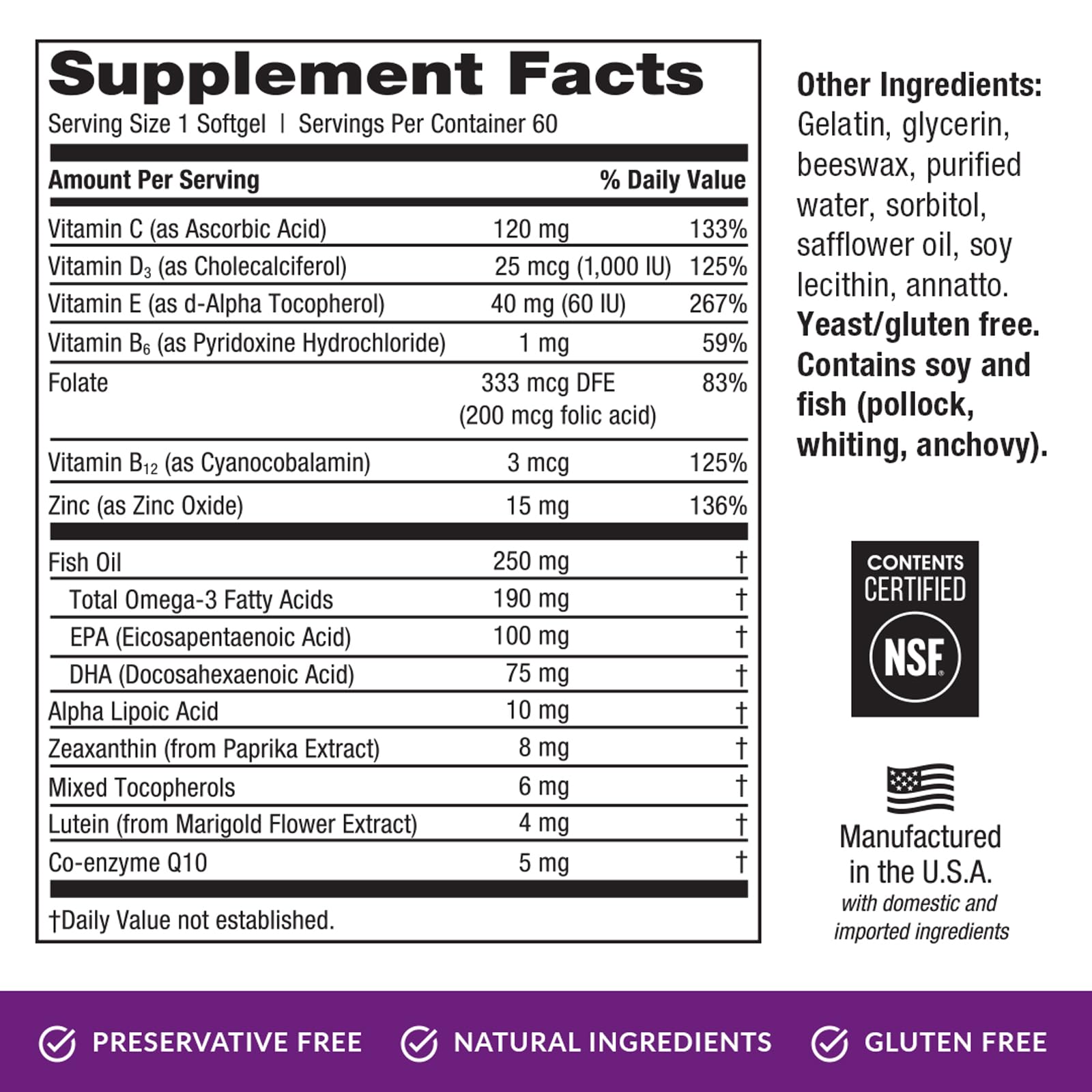 EyePromise Restore Supplement - 60 Softgel Capsules Containing Lutein EyePromiseBuy Supplements Australia