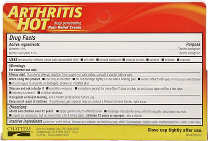 Arthritis Hot Pain Relief Creme 3 oz (Pack of 3) Marble MedicalBuy Supplements Australia