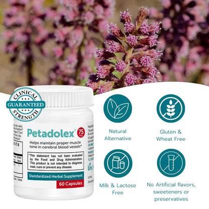 Petadolex - Migraine Relief - Patented Butterbur Root Extract, 75mg PA-Free Butterbur Extract PetadolexBuy Supplements Australia