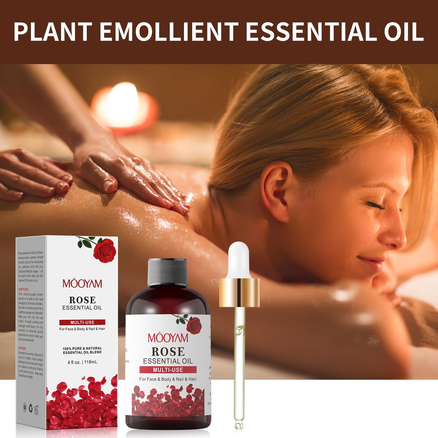 Rose Essential Oil Pure Rose Oil for Face 4OZ/118ML Organic Essential Oils for Diffuser Home Bedroom YAFUSIPEBuy Supplements Australia