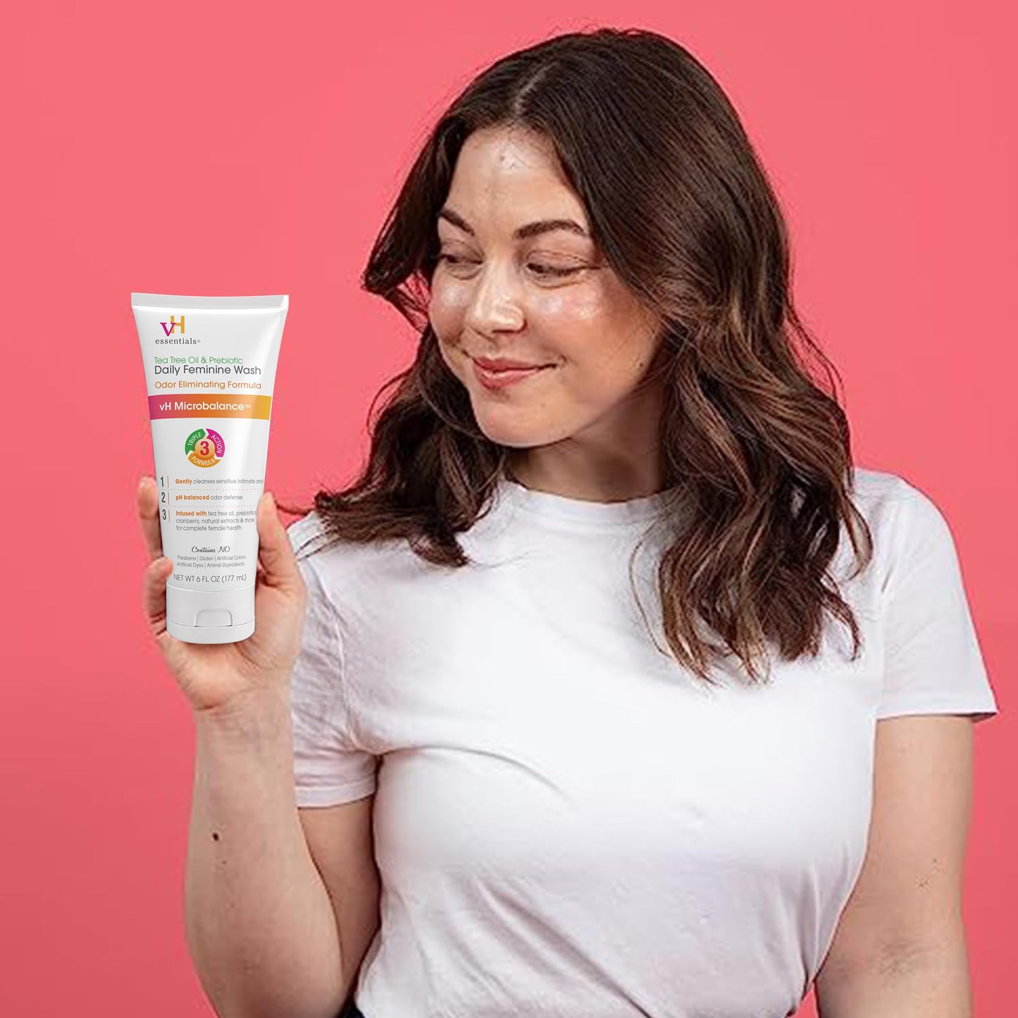 vH essentials, Ph Balanced Daily Feminine Wash, Tea Tree Oil & Prebiotic vH essentialsBuy Supplements Australia