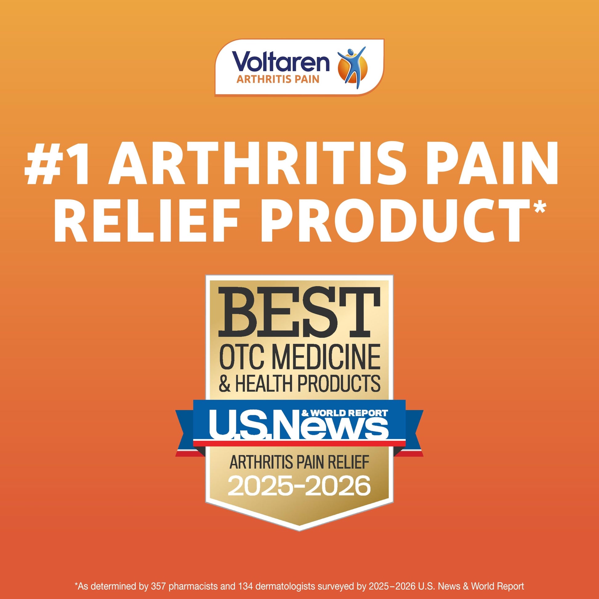 Voltaren Arthritis Pain Relief Gel, Diclofenac Sodium, 1% (NSAID), Clinically Proven Powerful Pain Reliever with Easy Open Flip Top Cap, No Prescription Needed, 5.3oz VoltarenBuy Supplements Australia