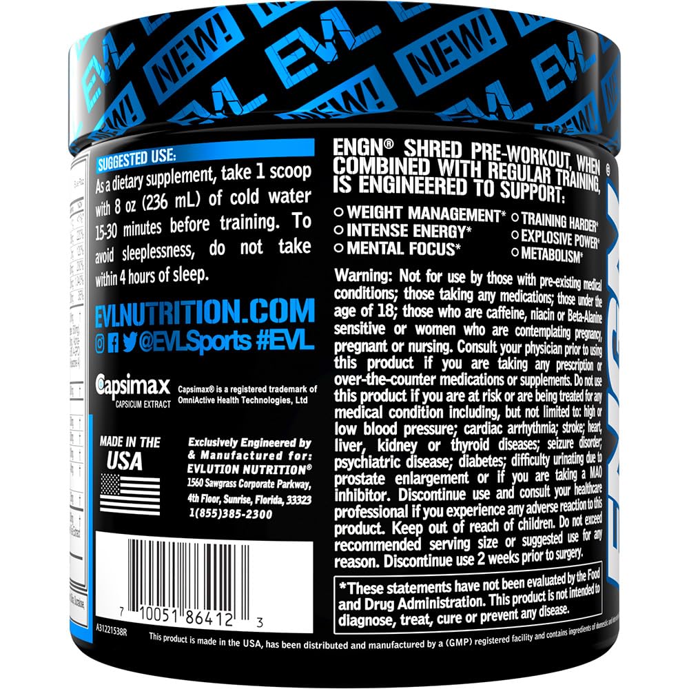 EVL Ultimate Pre Workout Powder - Thermogenic Fat Burn Support Preworkout Powder EvlutionBuy Supplements Australia