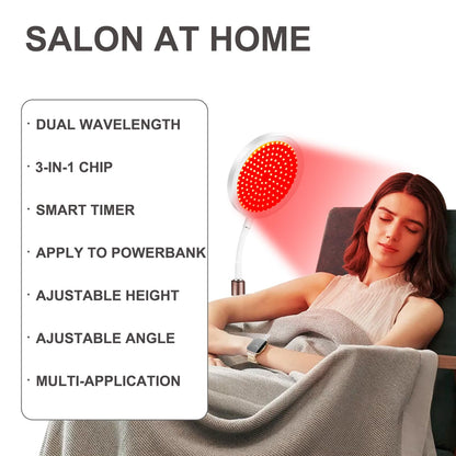 Red Light Lamp with Base, 660nm Red Light & 850nm Near Infrared Red Light Lamp with Timer DevowellteBuy Supplements Australia