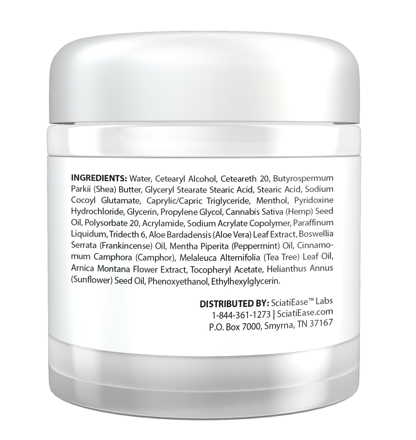 SciatiFlex Topical Sciatic Cream - Maximum Strength Hemp Cream with Arnica Extract, Shea Butter & Aloe Vera - Help with Nerve Discomfort in Lower Back, Hips, Buttocks, Legs & Feet - 4oz SciatiEaseBuy Supplements Australia