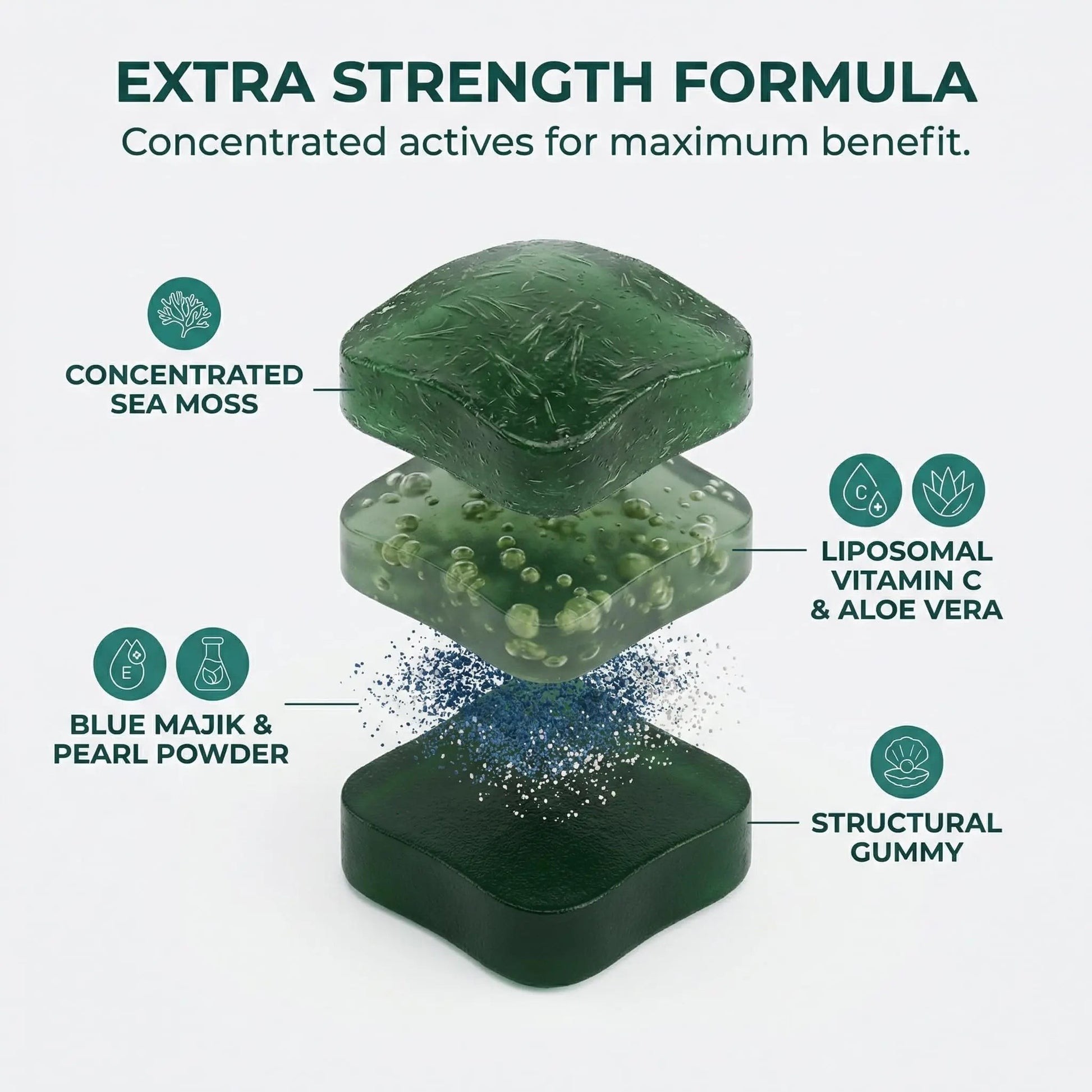 Balmbare Revive Gummies for Hair Loss - Sea Moss Gummies with Vitamin C, Vitamin E, Aloe Vera, Pearl Powder Supports Faster Hair Growth RulinalBuy Supplements Australia