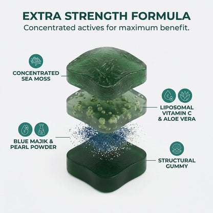Balmbare Revive Gummies for Hair Loss - Sea Moss Gummies with Vitamin C, Vitamin E, Aloe Vera, Pearl Powder Supports Faster Hair Growth RulinalBuy Supplements Australia