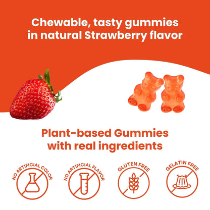 HERBION Naturals Multivitamin Gummies for Kids, Immune Support with Vitamin C, D3, B12, A, E & Zinc, Strawberry Flavor HERBIONBuy Supplements Australia