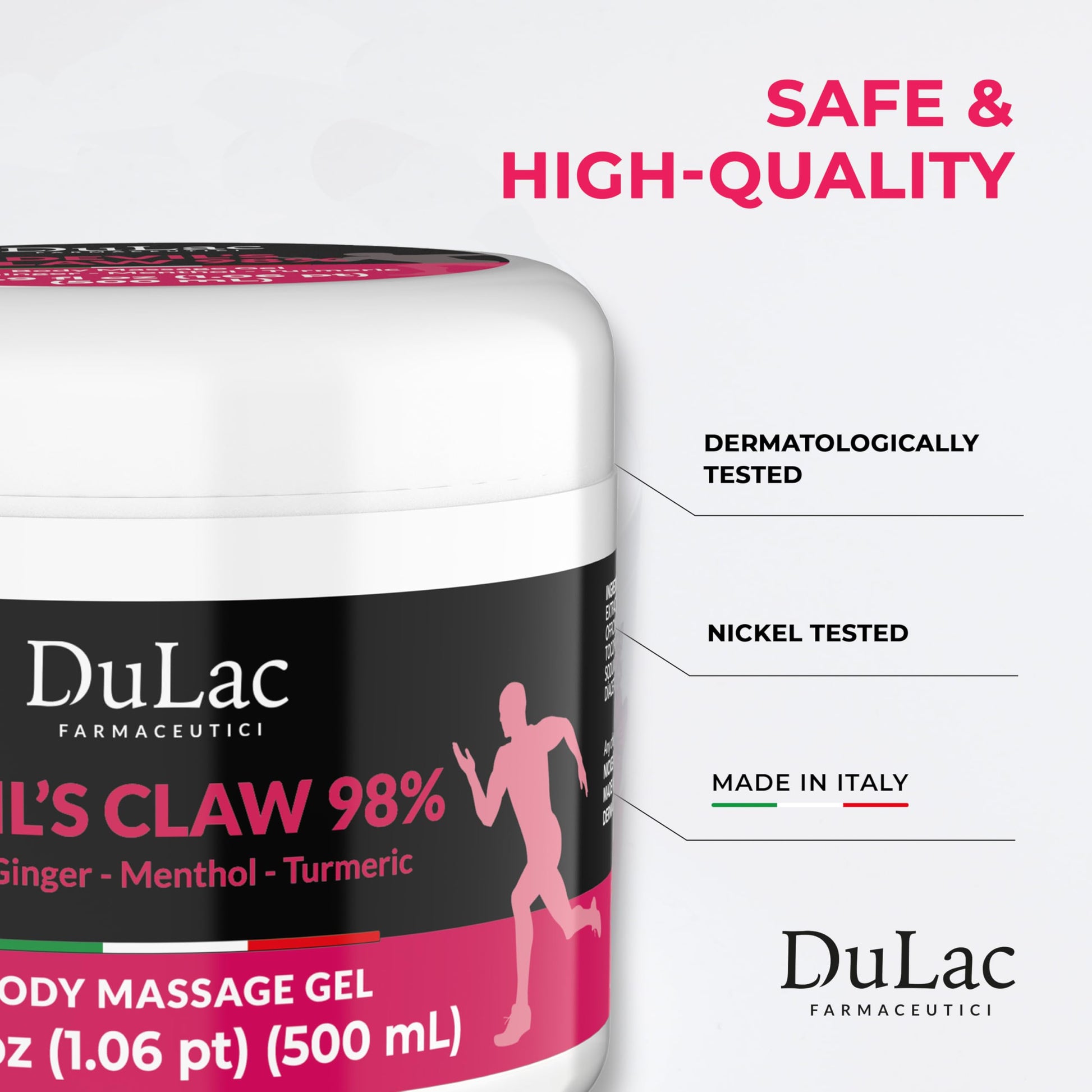 Dulac - Devil's Claw 98% Cream Maximum Strength 16.9 Fl Oz, Natural Joint and Muscle Comfort Cream, Enriched with Menthol for Cool Effect DULÀC FARMACEUTICI 1982Buy Supplements Australia