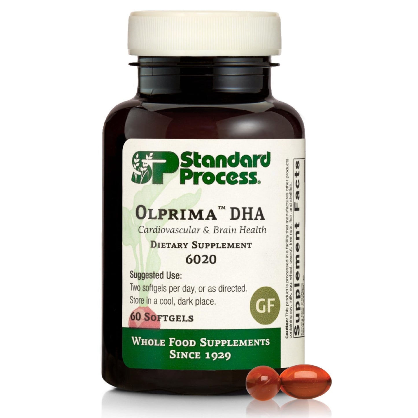 Standard Process Olprima DHA - Omega-3 Supplement for Heart & Brain Health - Gluten-Free, Non-Dairy & Non-Soy - 60 Softgels (30 Servings) Standard Process Inc.Buy Supplements Australia