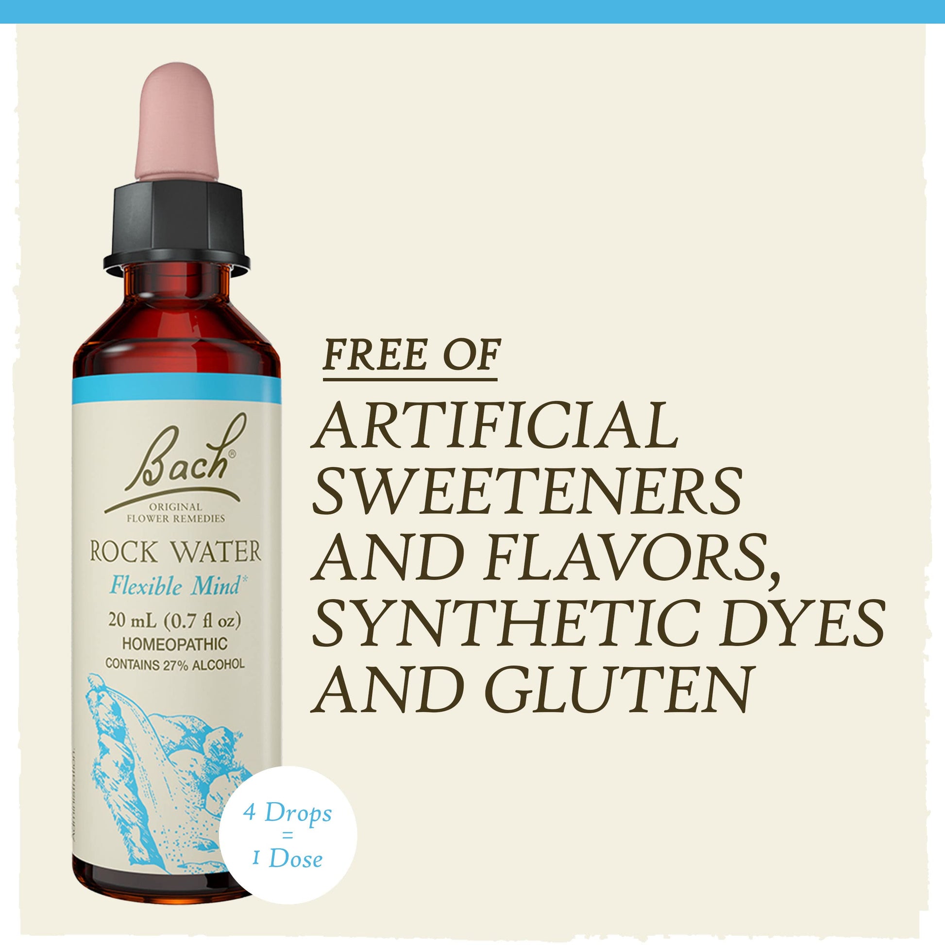 Bach Original Flower Remedies, Rock Water for Flexibility, Natural Homeopathic Flower Essence BachBuy Supplements Australia