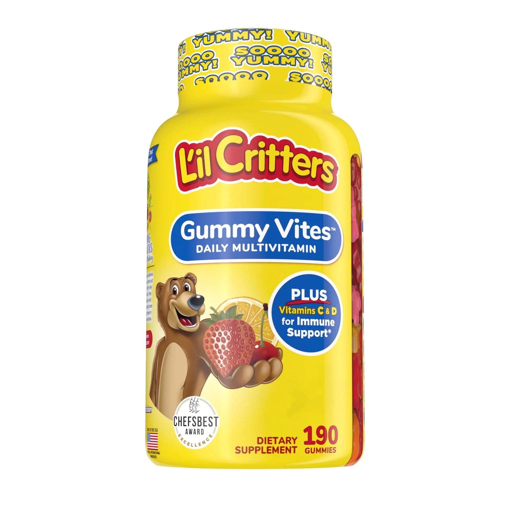 Vitafusion Fiber Well Fit Gummies, 90 Count and L’il Critters Gummy Vites Daily Gummy Multivitamin for Kids, 190 Gummies Vitafusion