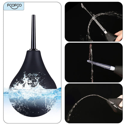 Enema Bulb 7.6oz Douche Enema Kit Includes 4 Nozzles for Women & Men Black with Storage Bag FOOFOOBuy Supplements Australia