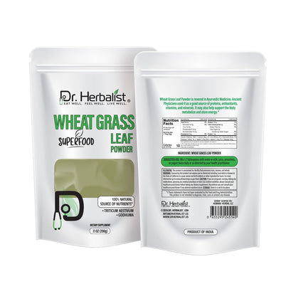 Dr. HERBALIST Wheatgrass Powder 200g - Pure Triticum Aestivum with Chlorophyll Iron & Vitamins A C E | Supports Daily Greens Detox & Nutrient Density* | Halal Dr. HERBALISTBuy Supplements Australia