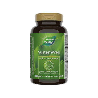Nature's Way Systemwell Ultimate Immune* with Vitamins C, A, D, Zinc, & Selenium, Multi-System Botanical Blends Including Immune, Respiratory, Digestive & Circulatory, 180 Tablets (Packaging May Vary) Nature's WayBuy Supplements Australia
