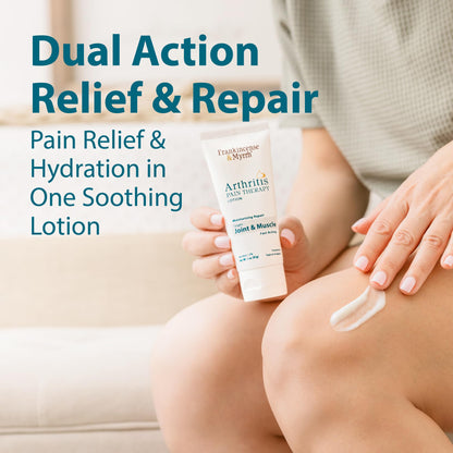 FRANKINCENSE & MYRRH Combo Pack - Arthritis Pain Relief Rubbing Oil 2 oz. and Arthritis Pain Reliever Therapy Cream for Joints & Sciatica Relief, 3 oz., Hydrating Lotion with Essential Oils FRANKINCENSE & MYRRHBuy Supplements Australia