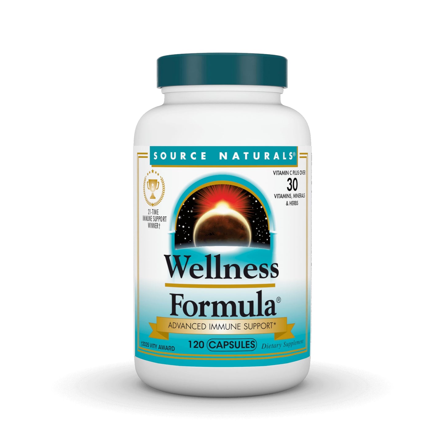 Source Naturals Wellness Formula Bio-Aligned Vitamins & Herbal Defense for Advanced Immune Support* - Dietary Supplement & Immunity Booster - 120 Capsules Source NaturalsBuy Supplements Australia