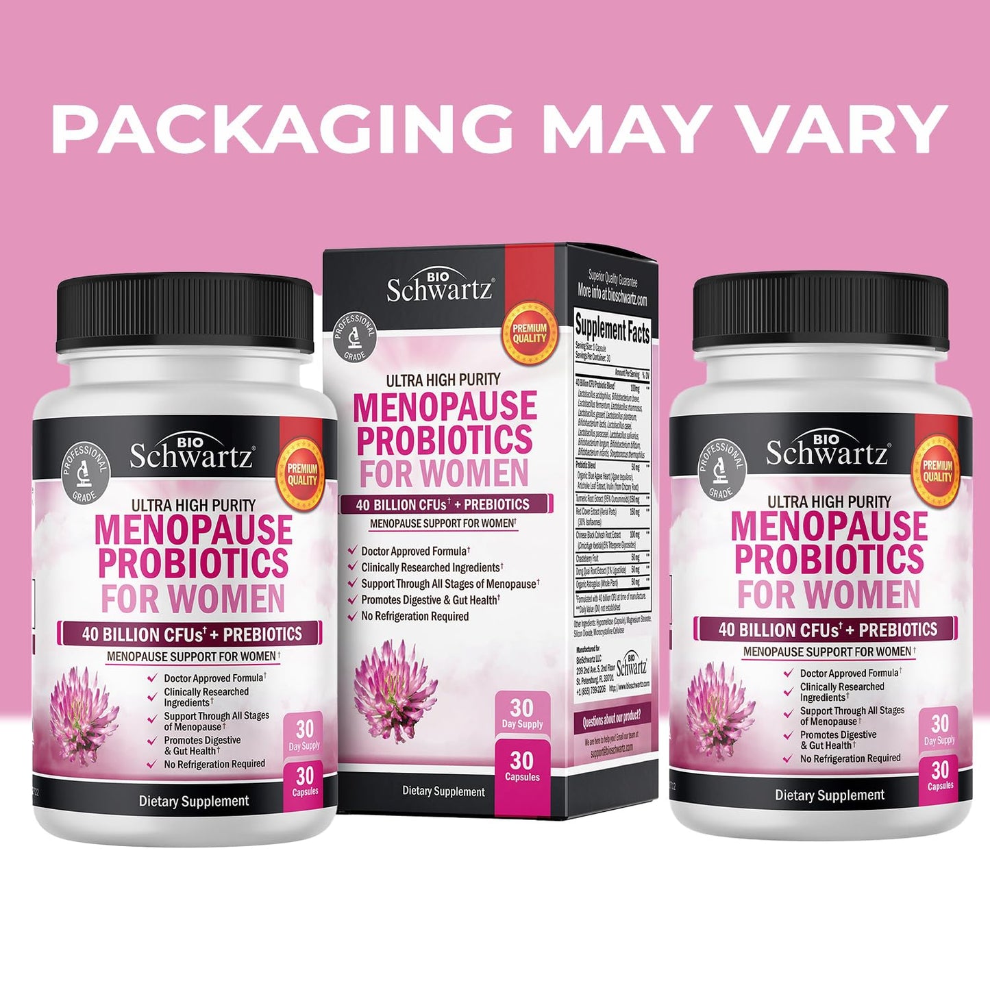 Menopause Support Probiotics for Women - Hot Flashes Night Sweats Mood Swings BioSchwartzBuy Supplements Australia