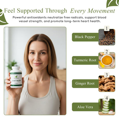 M.D. Blend Wellness Bundle with joint health supplement (120 capsules) & lightweight face hydrating hyaluronic acid serum (30 ml) featuring an airless pump, daily wellness skincare + joint support duo M.D. BlendBuy Supplements Australia