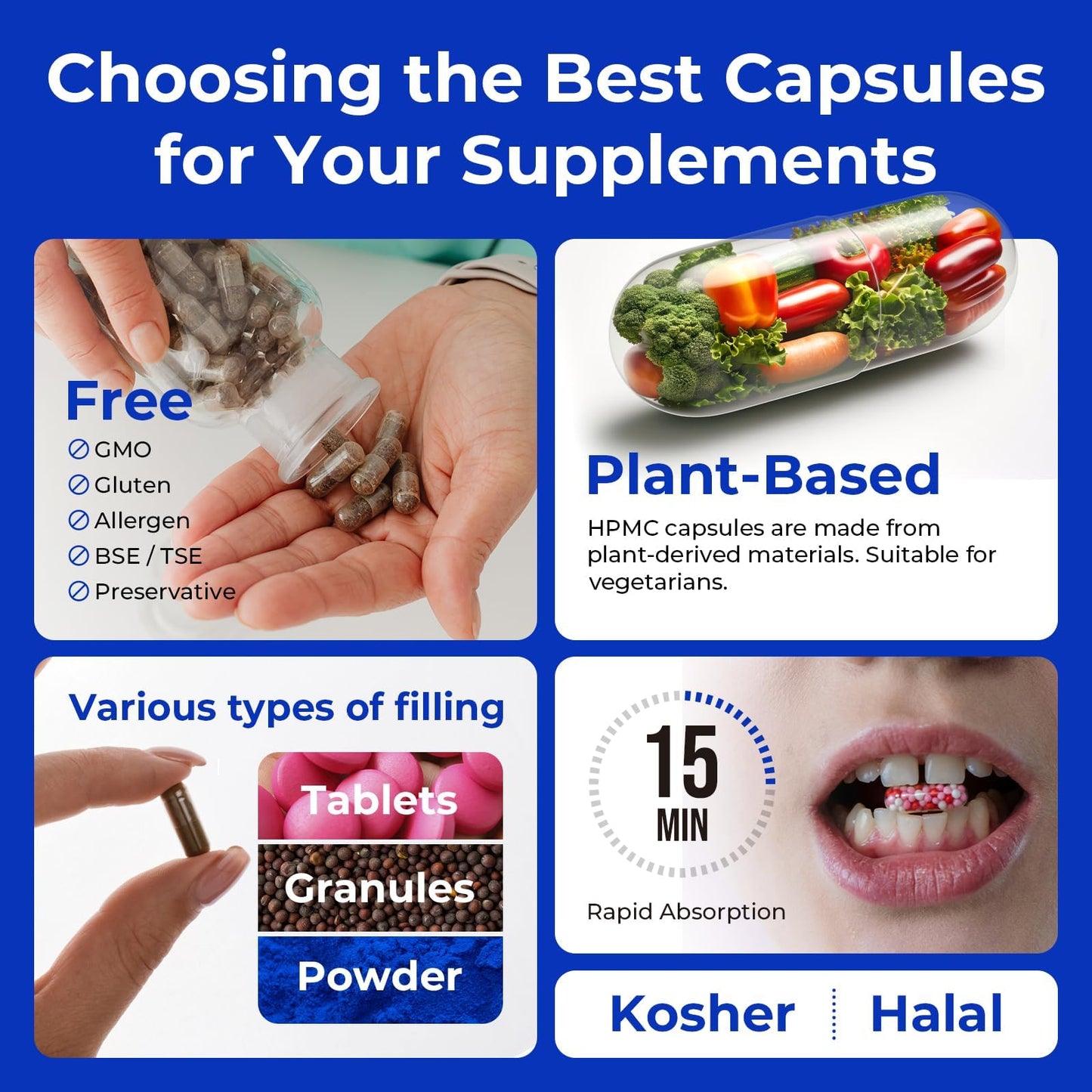 ATLEMISME Empty Vegan Capsules Size 0, 500-Count DIY Vegetable Capsules for Filling | Includes 2 Micro Lab Spoons ATLEMISMEBuy Supplements Australia