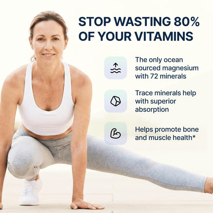 Spectrum 5 Magnesium Complex for Women & Men | Patented Aqua-Ionic® 5X Absorption Technology | 500mg Glycinate, Citrate, Malate + 72 Trace Minerals | Deep Sleep, Leg Cramp Relief & Calm | Non-Laxative SonoHealthBuy Supplements Australia