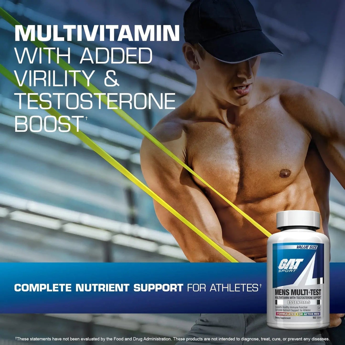 GAT SPORT Men's Multi + Test, Premium Multivitamin Tablets (150 Count) GAT SPORTBuy Supplements Australia
