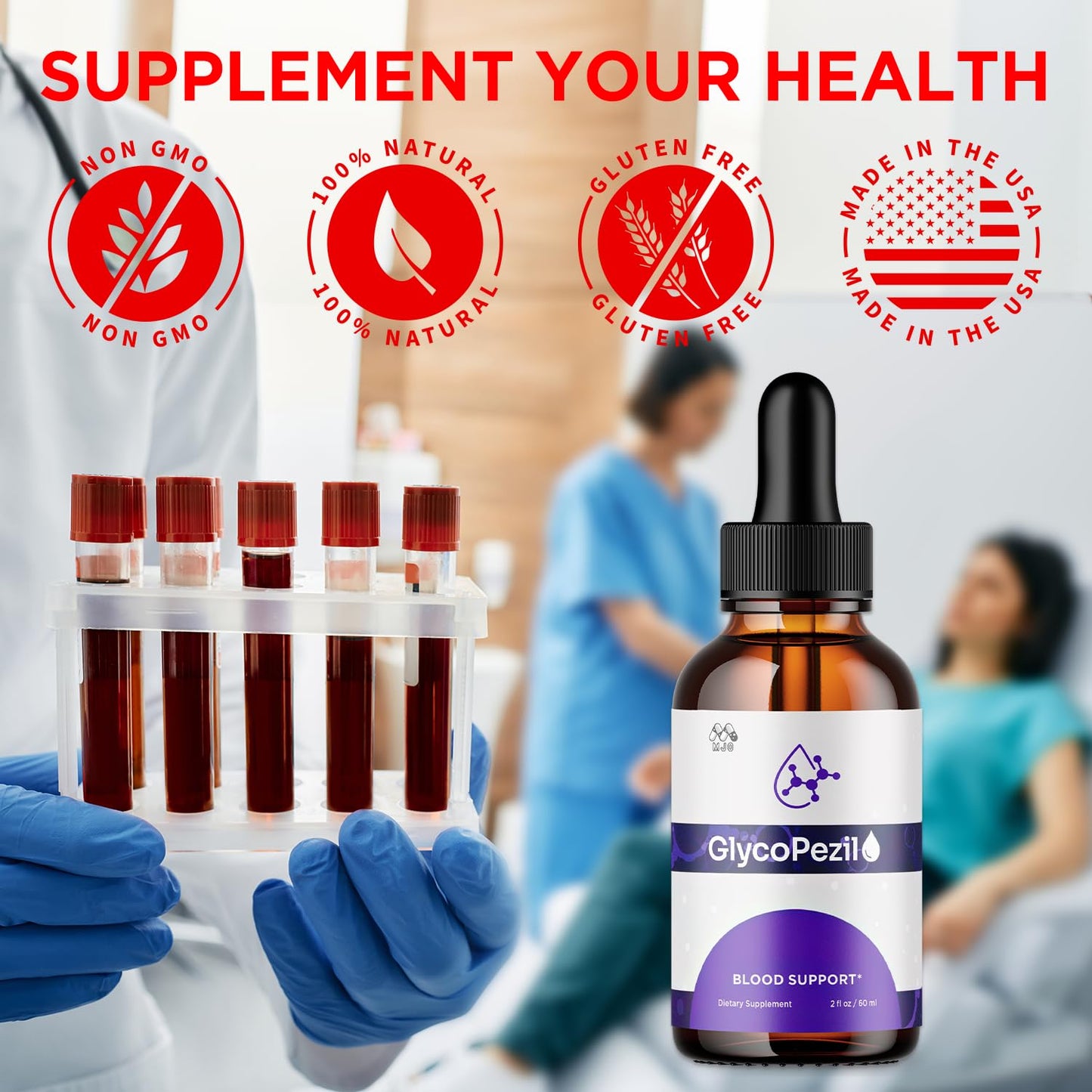 (3 Pack) Glycopezil Drops, Official Glycopezil Blood Health Support Drops with All Natural Ingredients, Advanced Health & Wellness Support Formula with Premium Vitamins for Women & Men (90 Servings) MJOBuy Supplements Australia