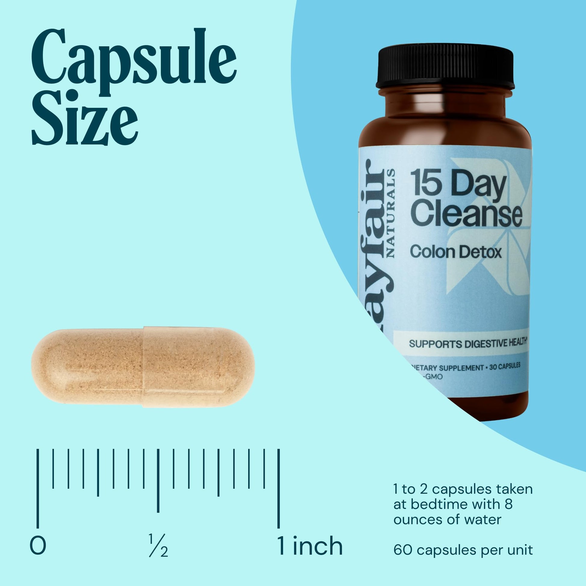 Mayfair Naturals 15 Day Cleanse Colon Detox, Dietary Supplement, 30 Capsules, Natural Laxative Mayfair NaturalsBuy Supplements Australia