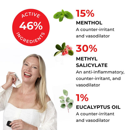 Medistik Extra Strength Pain Relief Stick. Long Lasting Topical Pain Reliever for Backache, Muscle & Joint Pain, 58g (One Pack) MedistikBuy Supplements Australia