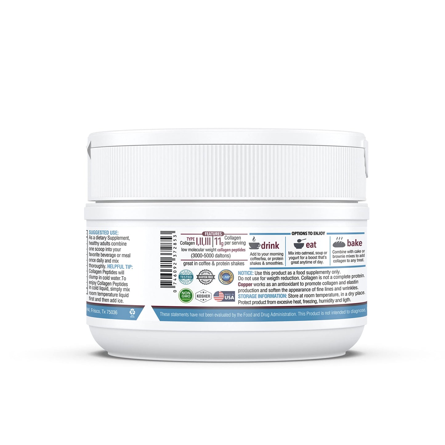 KAPPA NUTRITION Collagen Type I, II, III, 6 Billion Probiotic Acid Resistance, Hyaluronic Acid, Vitamin C, Biotin, Copper and MCT Oil, Beautiful Hair, Nails, & Skin, Collagen Peptides 9 in 1 (11.9oz) KAPPA NUTRITIONBuy Supplements Australia