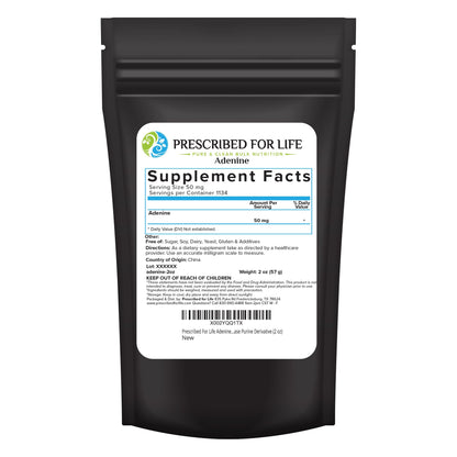 Prescribed For Life Adenine Powder, Vitamin B4 Adenine Supplement, A Nucleobase Purine Derivative (56g) Prescribed For LifeBuy Supplements Australia