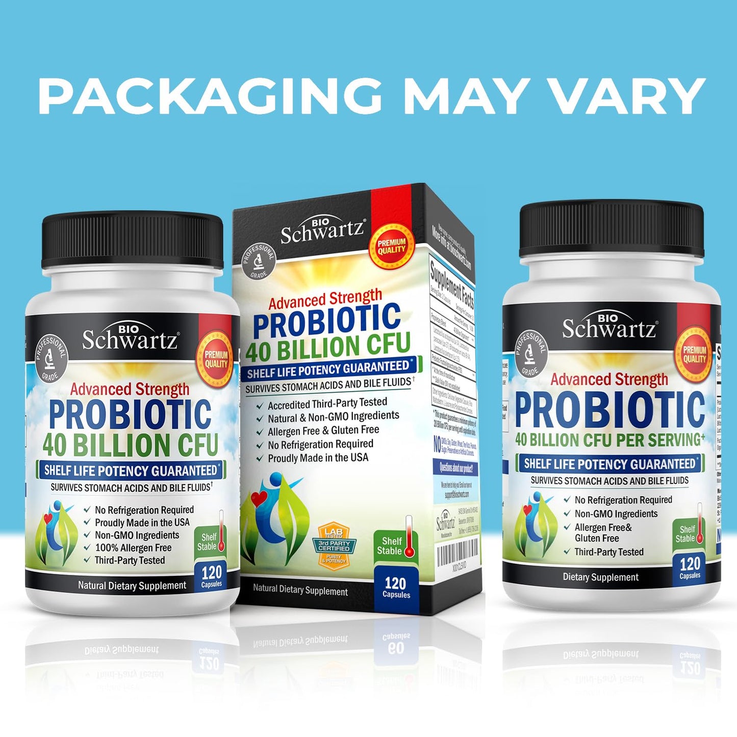 Daily Probiotic Supplement 40 Billion CFU - Gut Health Complex with Astragalus BioSchwartzBuy Supplements Australia