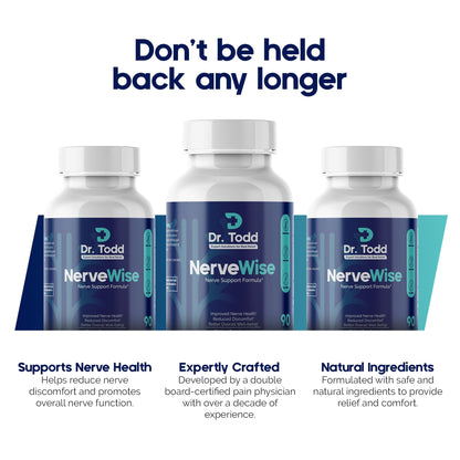 Dr. Todd NerveWise Nerve Support Supplement for Foot, Hand & Leg Comfort – Daily Formula for Healthy Nerve Function, Helps Support Nerve Balance, Body Comfort & Overall Nerve Wellness – 30 Day Supply Dr. ToddBuy Supplements Australia