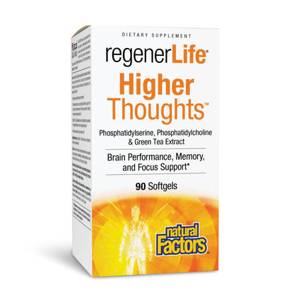 Natural Factors Higher Thoughts - Supports Cognitive & Cardiovascular Health* - Fish Oil, Fatty Acids, EPA, DHA & More - 90 Softgels Natural FactorsBuy Supplements Australia