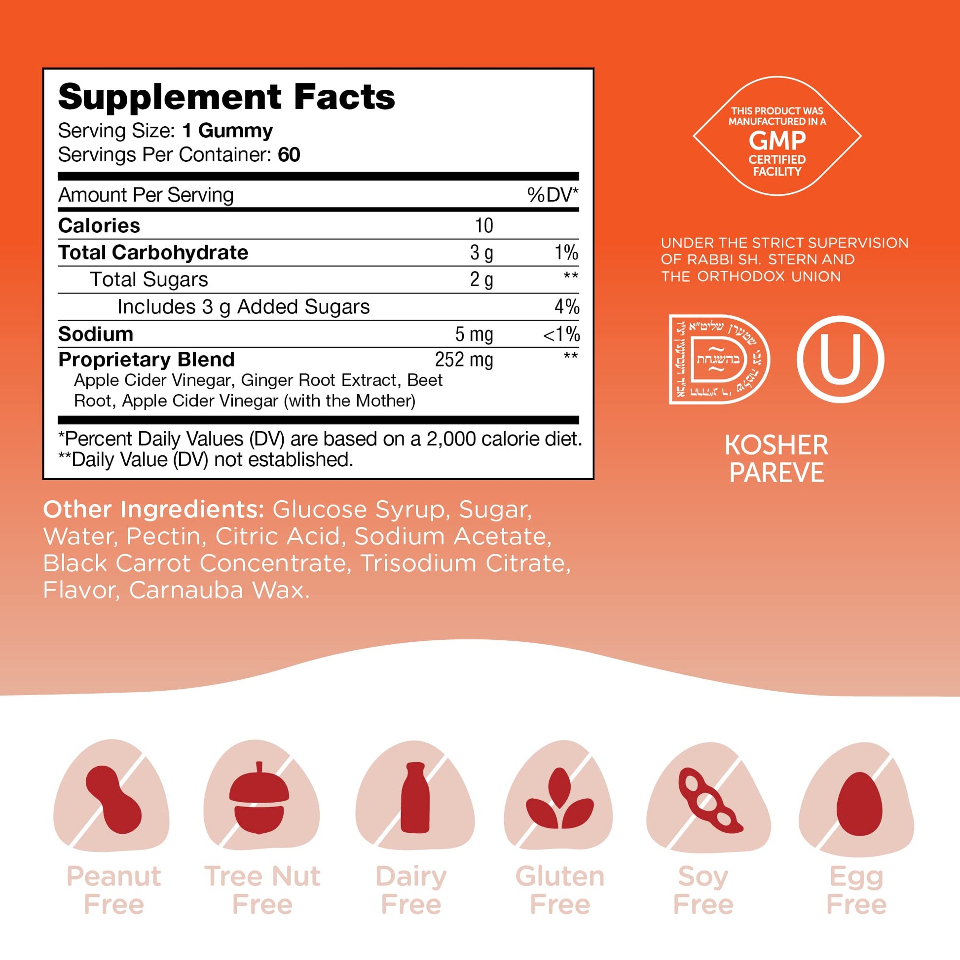 Zahler - Apple Cider Vinegar Gummies Kosher & Delicious ACV for Women Men Raw ZahlerBuy Supplements Australia