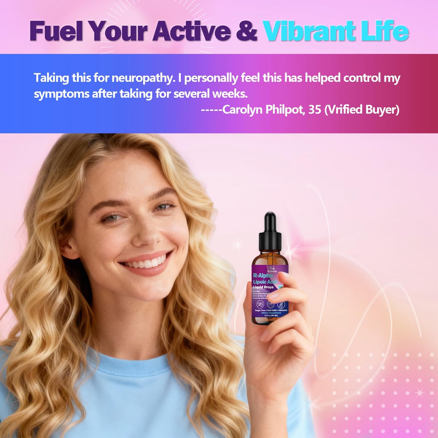 R Alpha Lipoic Acid 600mg Liquid Drops for Neuropathy, Advanced 11-in-1 Stabilized R-ALA Supplement w. Benfotiamine Acetyl L-Carnitine Vitamin C E for Antioxidant Nerve Brain Energy Health Non GMO ScibaliaBuy Supplements Australia