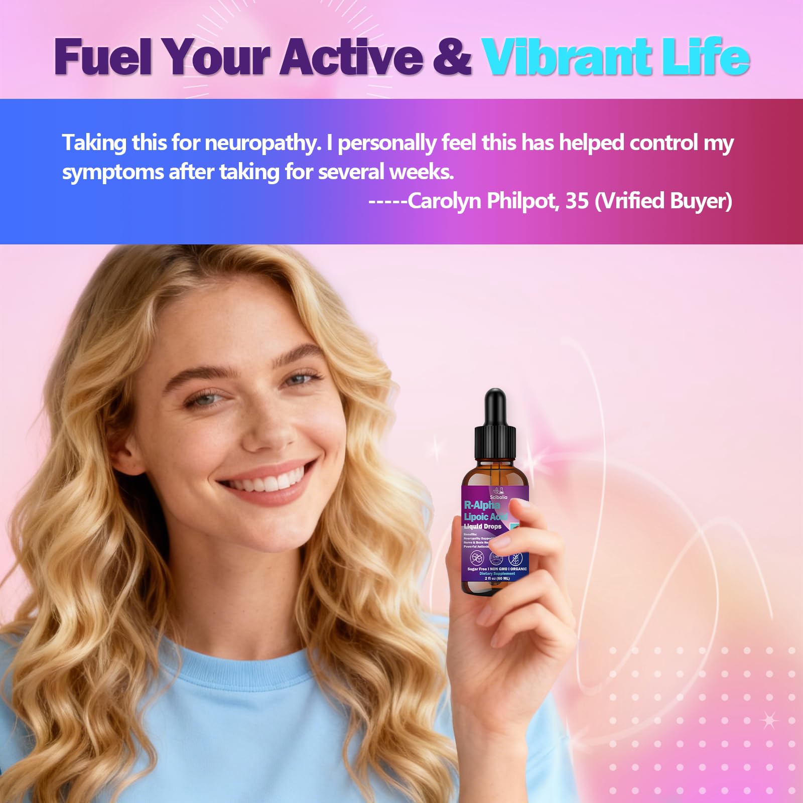 R Alpha Lipoic Acid 600mg Liquid Drops for Neuropathy, Advanced 11-in-1 Stabilized R-ALA Supplement w. Benfotiamine Acetyl L-Carnitine Vitamin C E for Antioxidant Nerve Brain Energy Health Non GMO ScibaliaBuy Supplements Australia