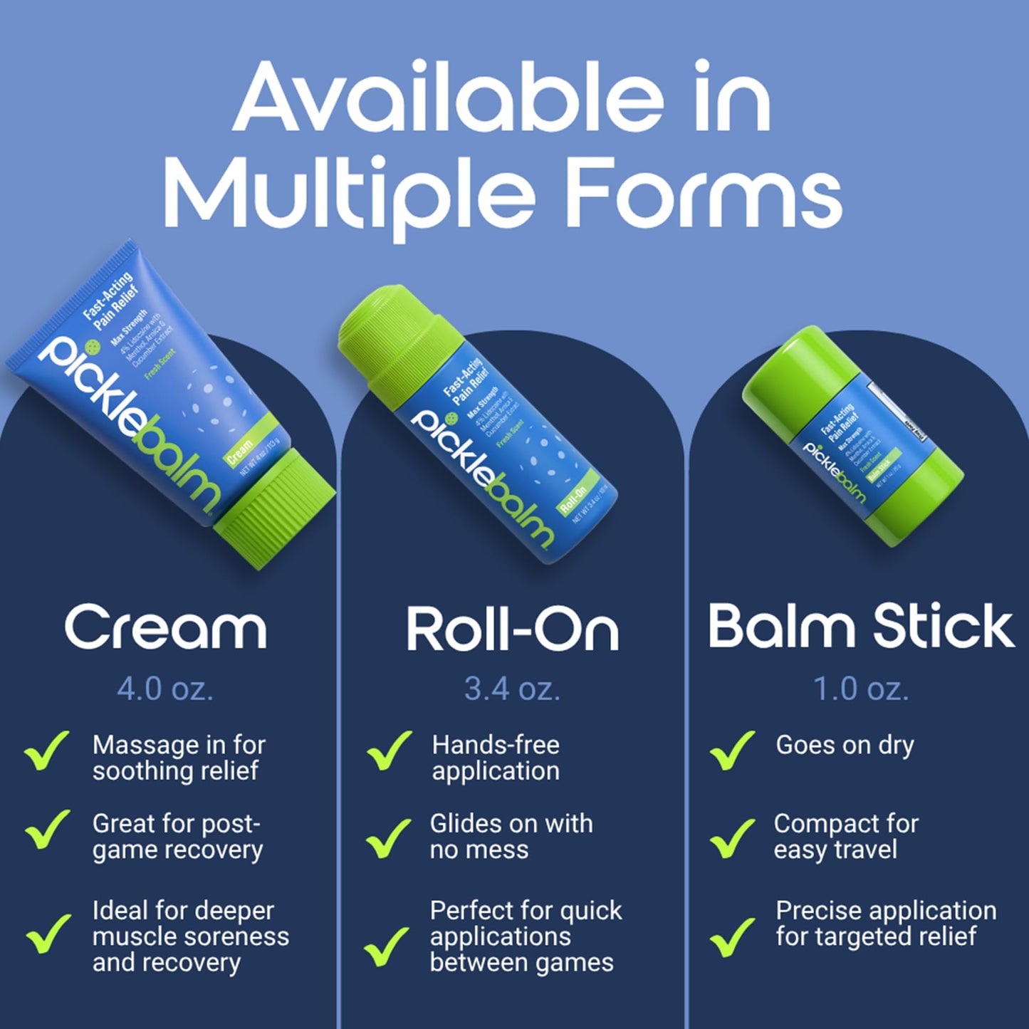 PickleBalm Pickleball Post-Game Muscle Pain Relief Cream with 4% Lidocaine, Arnica, Menthol, Cucumber Seed Extract for Shoulders, Knees, Wrists, and More, 4oz Cream PickleBalmBuy Supplements Australia