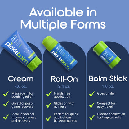 PickleBalm Pickleball Post-Game Muscle Pain Relief Cream with 4% Lidocaine, Arnica, Menthol, Cucumber Seed Extract for Shoulders, Knees, Wrists, and More, 4oz Cream PickleBalmBuy Supplements Australia