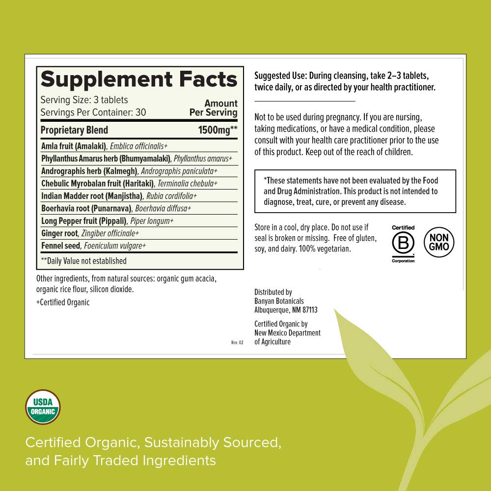 Banyan Botanicals Total Body Cleanse – Organic Detox Supplement with Amla & Manjistha Banyan BotanicalsBuy Supplements Australia