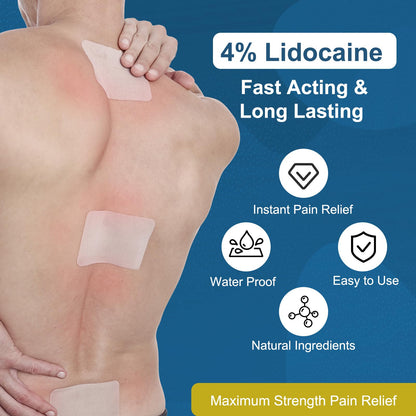 Teemofe 4% Lidocaine Pain Relief Patches – Maximum OTC Strength, Fast-Acting Targeted Relief, for Muscle & Joint Discomfort, 30 Count-10 TeemofeBuy Supplements Australia